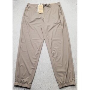 Avalanche Track pants Mens L Brown Stretch Casual Drawstring Waist Tapered Leg‎